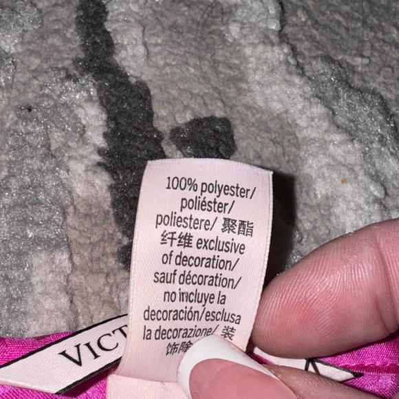 Victoria secret satin  racer back logo cami in Fushia size xL - Picture 11 of 14